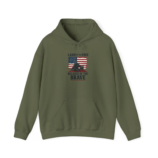 Land of the Free, Because of the Brave Hoodie